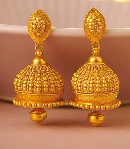 Royal Heritage 22K Gold Jhumka Earrings